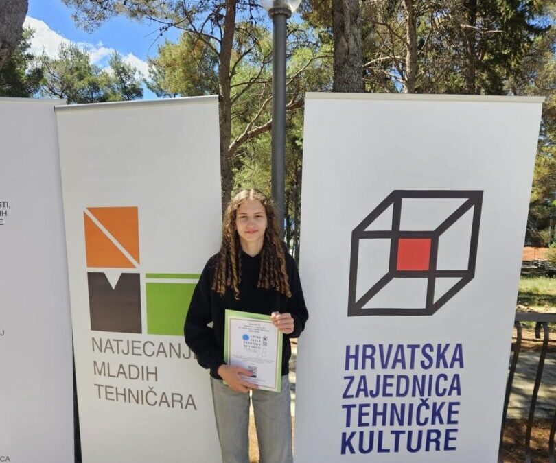Veliki uspjeh naše učenice – LD (8.c) dobitnica Oskara znanja!